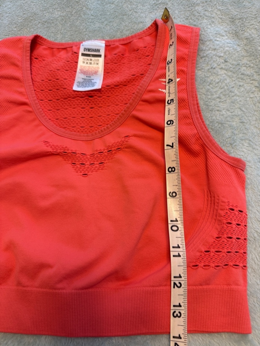 NWOT- Gymshark Coral Seamless Laser-Cut Sports Bra - Picture 7 of 8